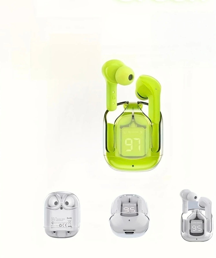 Wireless Earbuds Bluetooth 5.3, ENC Noise Cancelling, LED Battery Display, 3D Stereo Audio, Touch Control, Mini In-Ear Headphone