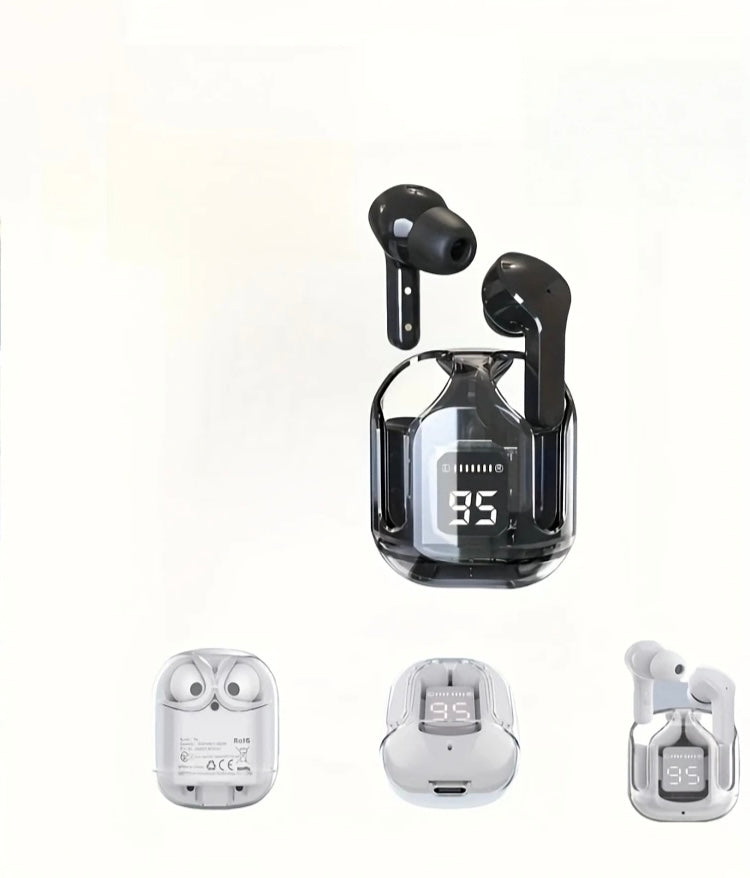 Wireless Earbuds Bluetooth 5.3, ENC Noise Cancelling, LED Battery Display, 3D Stereo Audio, Touch Control, Mini In-Ear Headphone