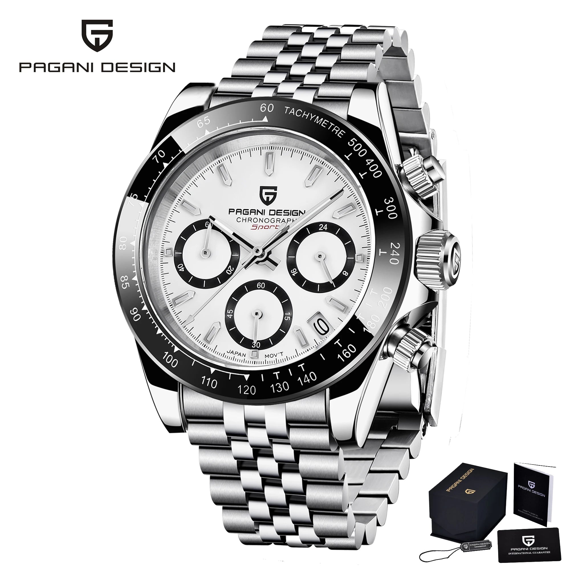 PAGANI DESIGN 2026 NEW 1664 Meteorite Dial Men's Watches Luxury Sapphire Quartz watch for men Sport Chronograph men Reloj Hombre