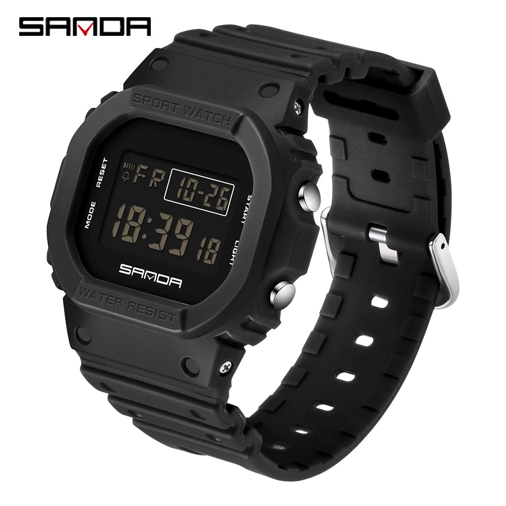 SANDA G Style Digital Watch Men Outdoor Waterproof Sports Wrist Watches For Men Running Stopwatch Military LED Electronic Clock