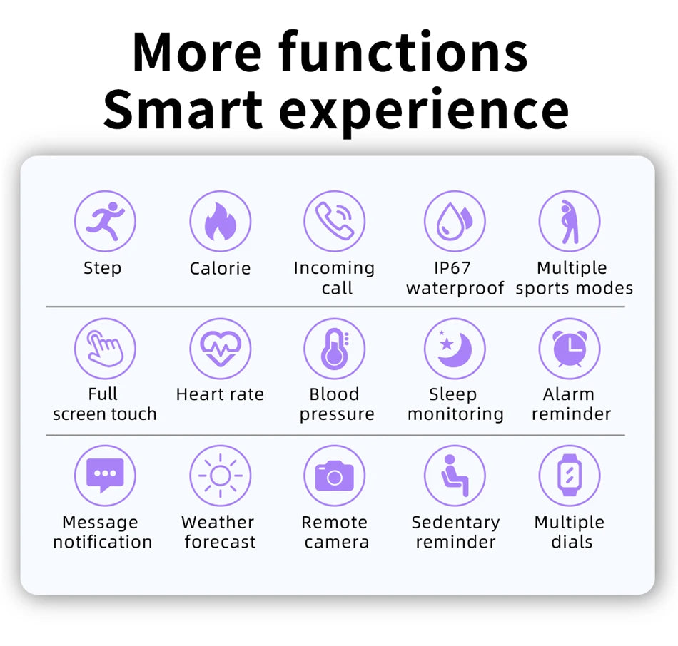 NEW Fashion Men Smart Watch Wireless Call Digital Fitness Tracker IP68 Waterproof Sport Smartwatch for Women Android Phones 2025
