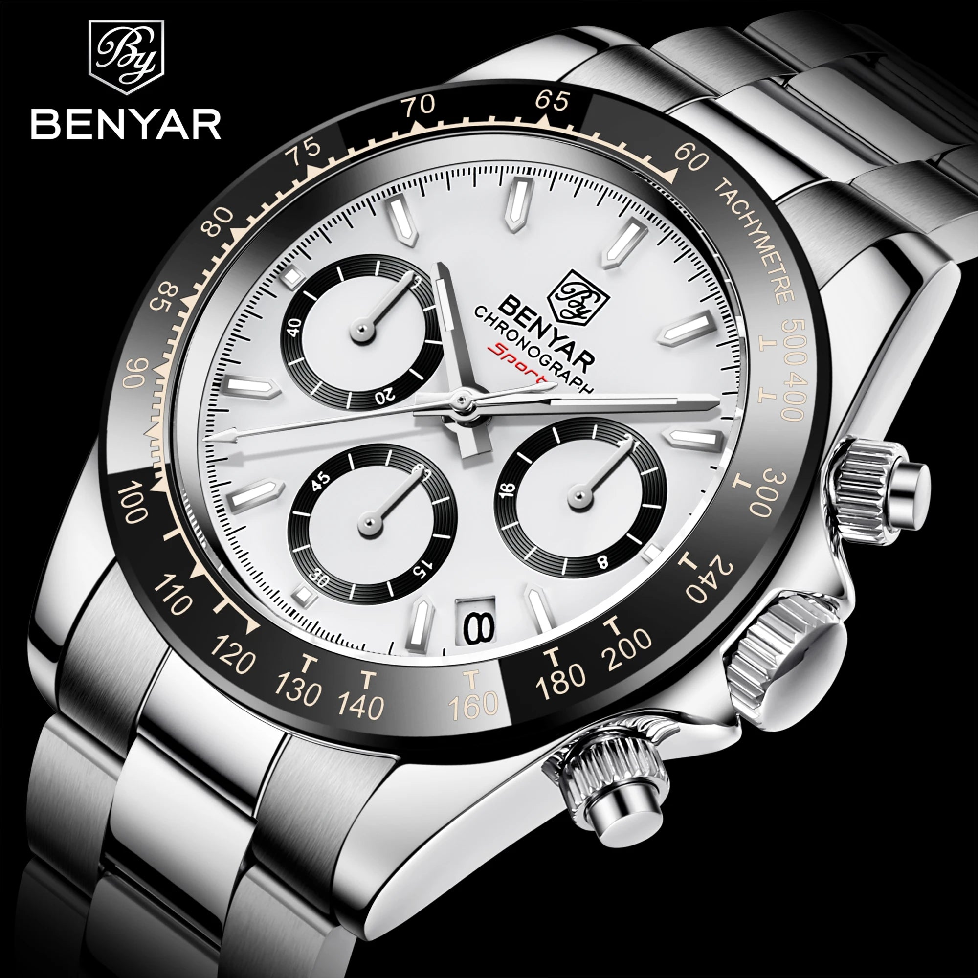 Relojes Hombre 2026 BENYAR New  Watches Men Luxury Brand Chronograph Male Sport Watches Waterproof Stainless Steel Quartz  Watch