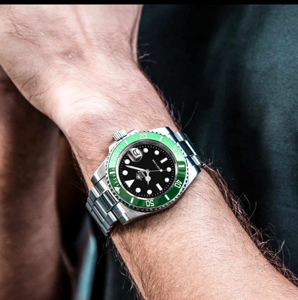 ADDIESDIVE 41mm Watch For Men 20Bar C3 Super Luminous reloj hombre Quartz watch relogio masculino Men Steel Waterproof Watches