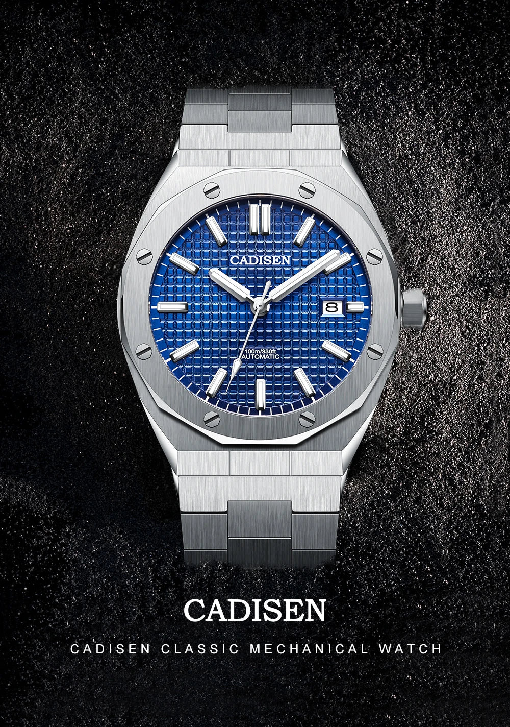 CADISEN Automatic Mens Watches Fashion Top Brand Stainless Steel Sapphire Glass MIYOTA 8215 Watch Men Mechanical Wristwatch