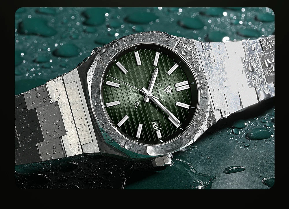 CADISEN Diver Watch Luxury Sapphire MIYOTA 8215 German Designer Men Automatic Mechanical Watches Waterproof Luminous Wristwatch