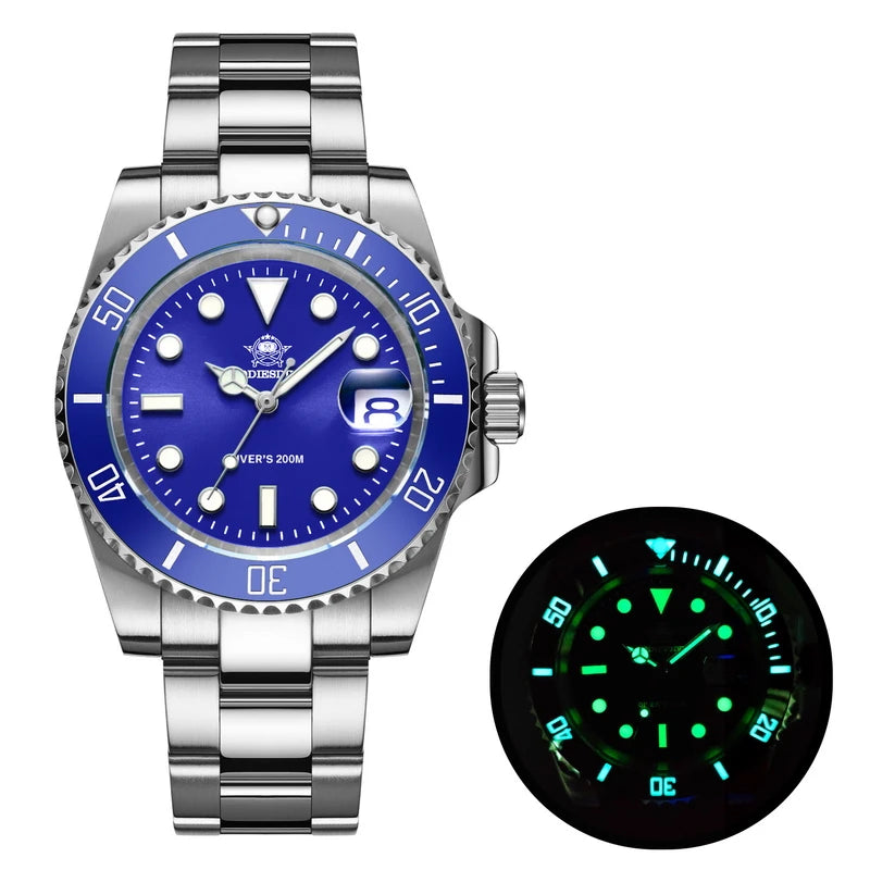 ADDIESDIVE 41mm Watch For Men 20Bar C3 Super Luminous reloj hombre Quartz watch relogio masculino Men Steel Waterproof Watches