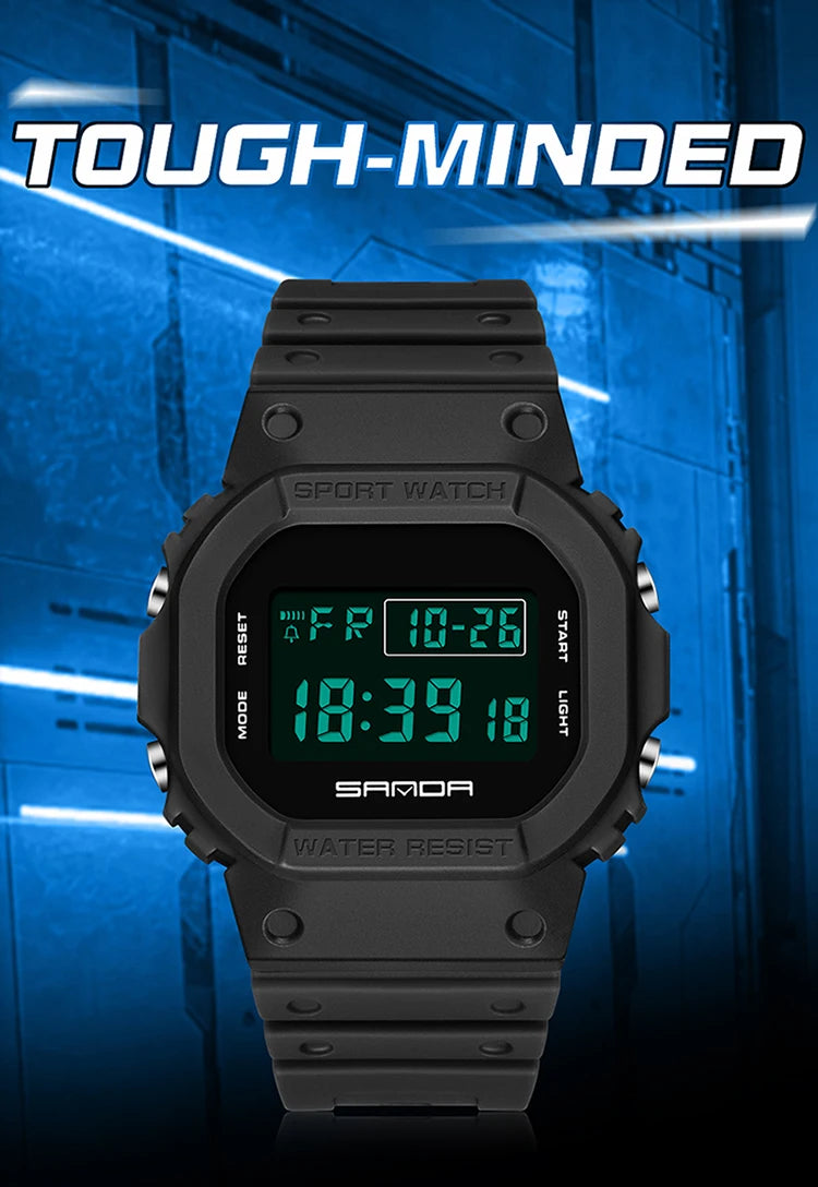 SANDA G Style Digital Watch Men Outdoor Waterproof Sports Wrist Watches For Men Running Stopwatch Military LED Electronic Clock