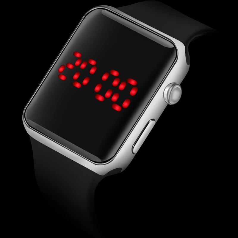 Simple Fashion  Men's LED Watches  Male Clock Designer Men's Silicone Electronic Digital Quartz-watch Relogio Masculino
