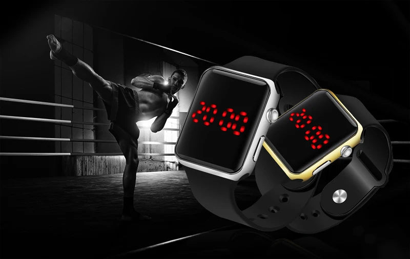 Simple Fashion  Men's LED Watches  Male Clock Designer Men's Silicone Electronic Digital Quartz-watch Relogio Masculino