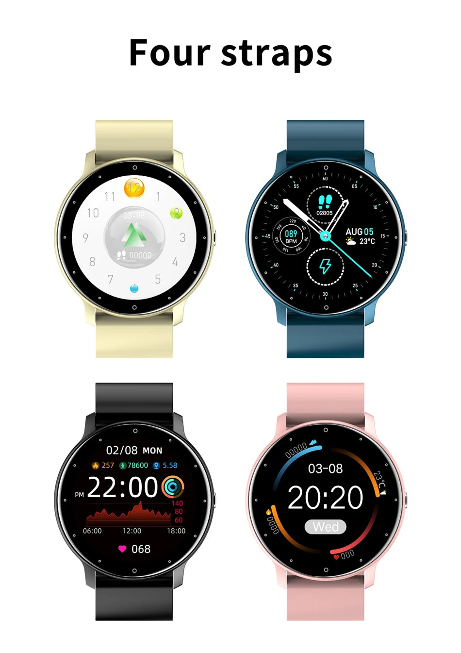 NEW Fashion Men Smart Watch Wireless Call Digital Fitness Tracker IP68 Waterproof Sport Smartwatch for Women Android Phones 2025