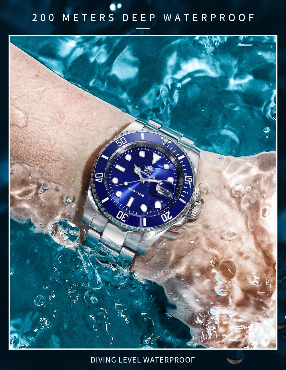 ADDIESDIVE 41mm Watch For Men 20Bar C3 Super Luminous reloj hombre Quartz watch relogio masculino Men Steel Waterproof Watches