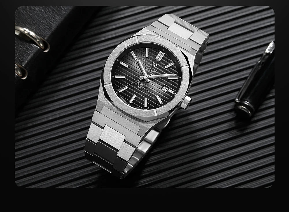 CADISEN Diver Watch Luxury Sapphire MIYOTA 8215 German Designer Men Automatic Mechanical Watches Waterproof Luminous Wristwatch
