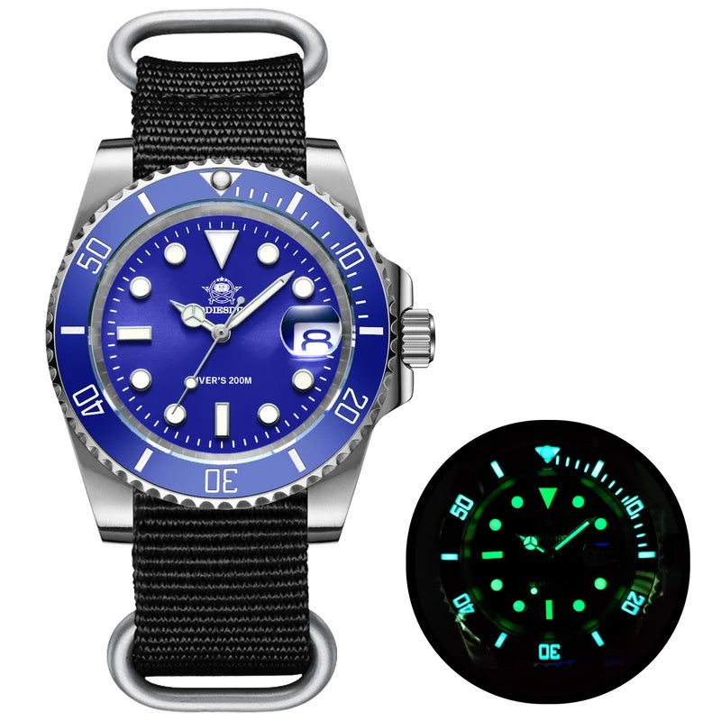 ADDIESDIVE 41mm Watch For Men 20Bar C3 Super Luminous reloj hombre Quartz watch relogio masculino Men Steel Waterproof Watches