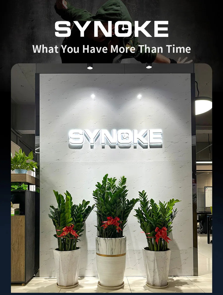 SYNOKE Digital Watches Men Military Sports Luminous Chronograph Waterproof Male Electronic Wrist Watches Square Watch