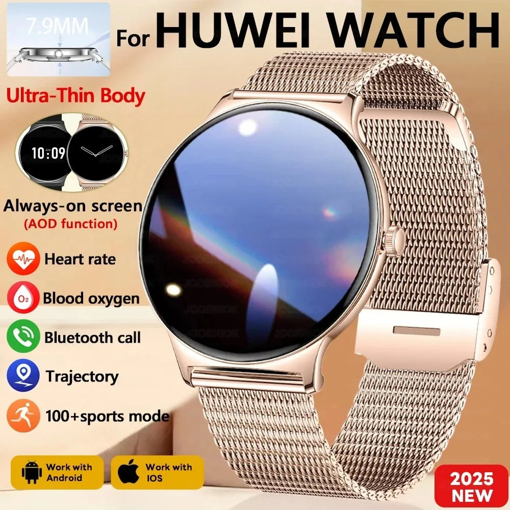 2026 New 7.9MM Ultra Thin Smart Watch Women Screen Always Display Time Sports Bracelet Bluetooth Call Fashion Smartwatches ios