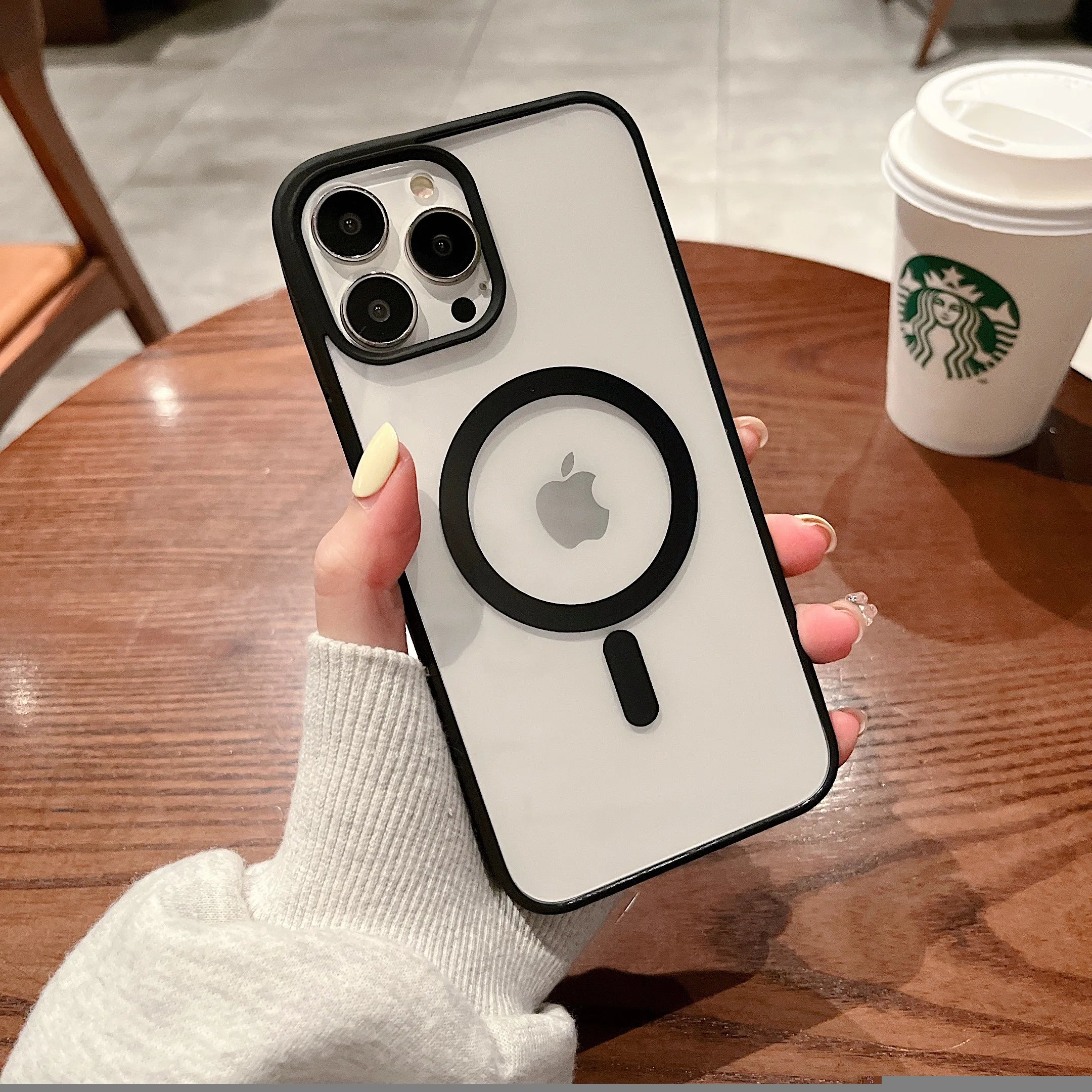 Colorful Transparent For Magsafe Magnetic Wireless Charging Case for iPhone 15 14 13 12 11 Pro Max Mini XS XR Hard Acrylic Cover