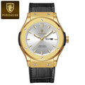 POEDAGAR Luxury Business Watch For Men Waterproof Luminous Date Week Man Wristwatch Silicone Strap Fashion Quartz Men's Watches