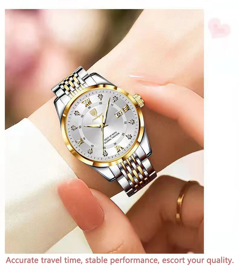 POEDAGAR Luxury Woman Watch Waterproof Stainless Steel Luminous Date Ladies Watch Fashion Simple Casual Women’s Quartz Watches