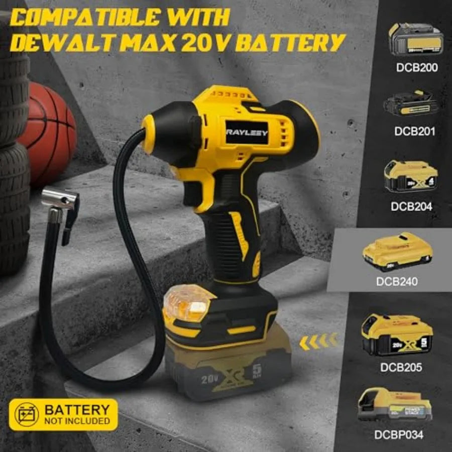 Tire Inflator Cordless for Dewalt us MAX 20V Battery [Tool Only] 160PSI Portable Air Inflator with Pressure Gauge Auto-Shut Off an