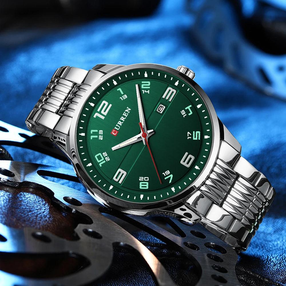 Men Fashion Casual Business Watches Men's Quartz Clock Male stainless steel Strap Wrist Watch Relogio