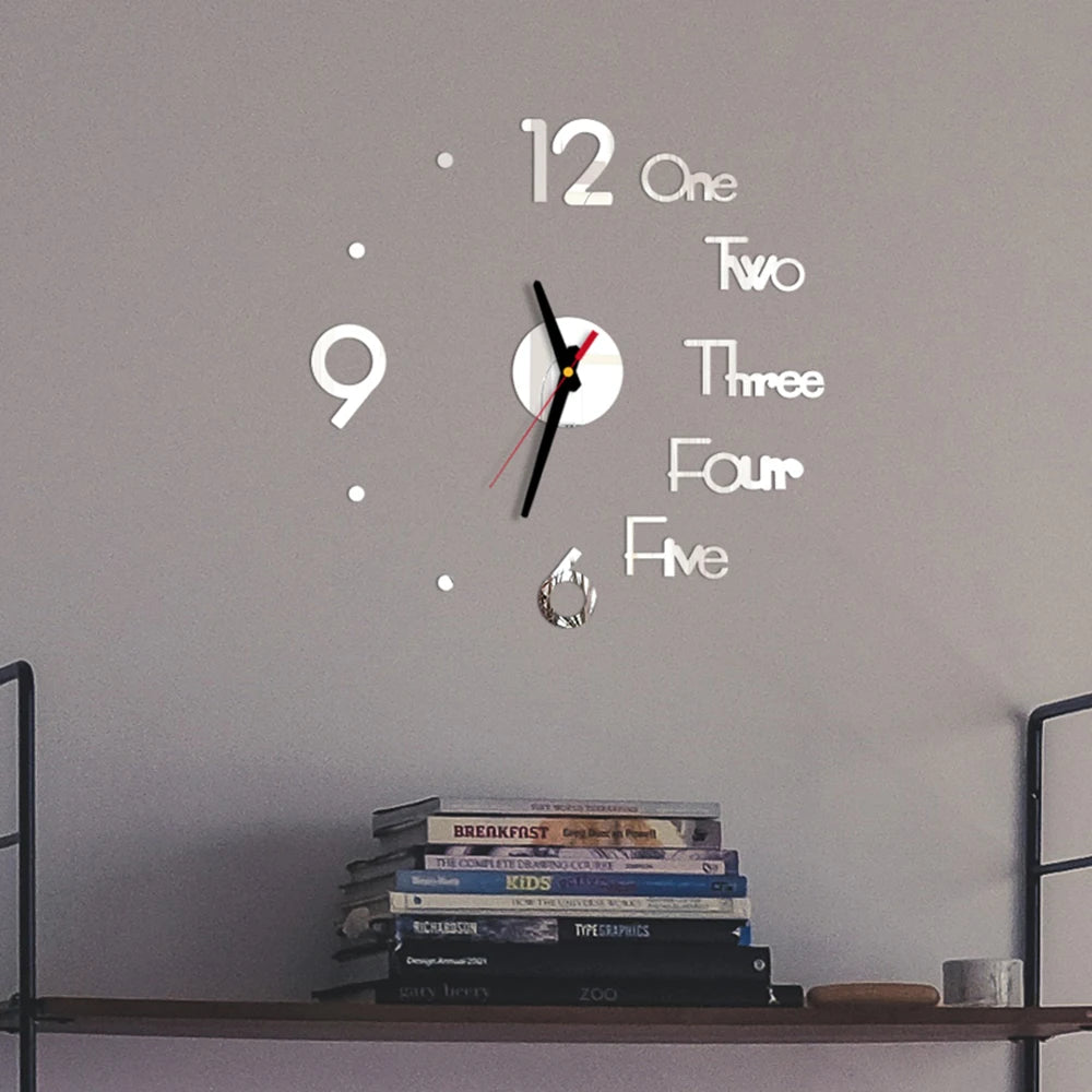 reloj de pared Luminous Wall Clock DIY Quartz Watch Clocks Acrylic Mirror Stickers Horloge Murale Wall Decor Home Decoration HOT