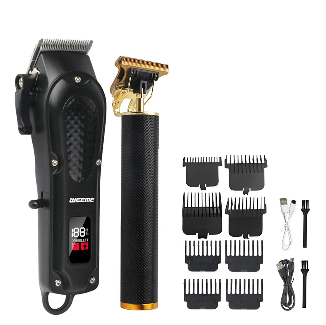 T9 Vintage Men's Electric Hair Clipper Beard Trimmer/Rechargeable Hair Cutting Machine With Nose Hair Trimmer Kit Boyfriend Gift. Barber us