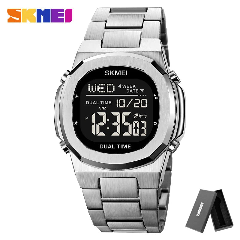 SKMEI 2004 Alarm Date Clock  relojes para hombre Glow Stop Watch Multifunction Mens Waterproof Electronic Sport Watch Wristwatch