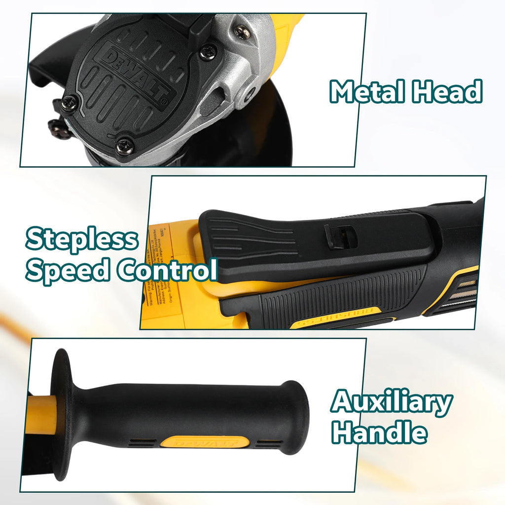 DEWALT us DCG405 Angle Grinder 20V Professional Cordless Power Tool Cutting Machine Rechargeable Brushless Portable Polisher
