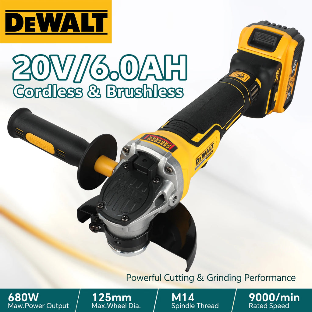 DEWALT us DCG405 Angle Grinder 20V Professional Cordless Power Tool Cutting Machine Rechargeable Brushless Portable Polisher