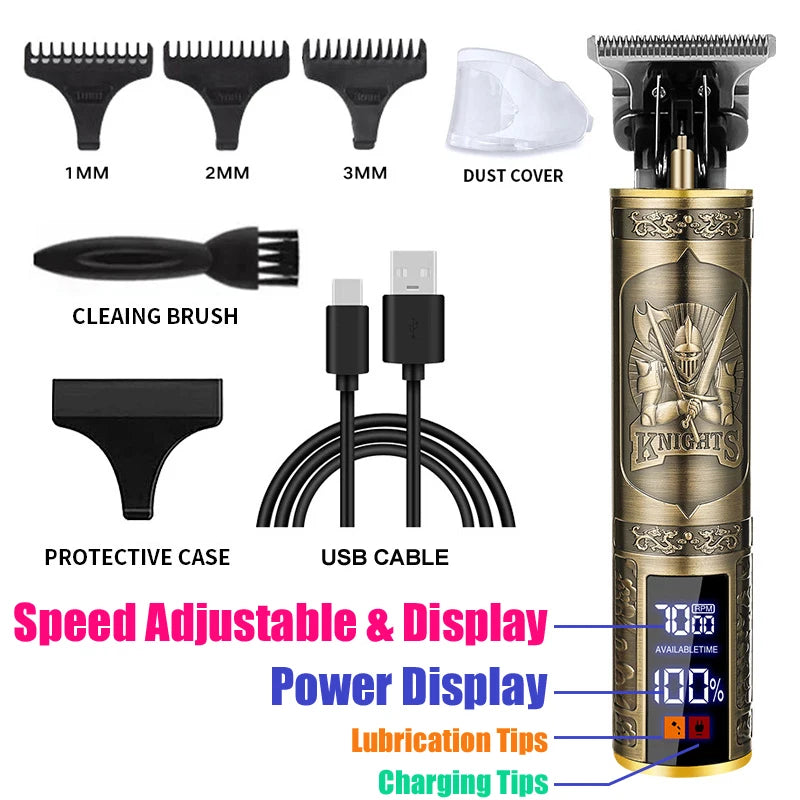 Carving Hair Clipper Professional Hair Cutting Machine Barber us Rechargeable Hair Trimmer Metal Haircut Machine Clipper for Men