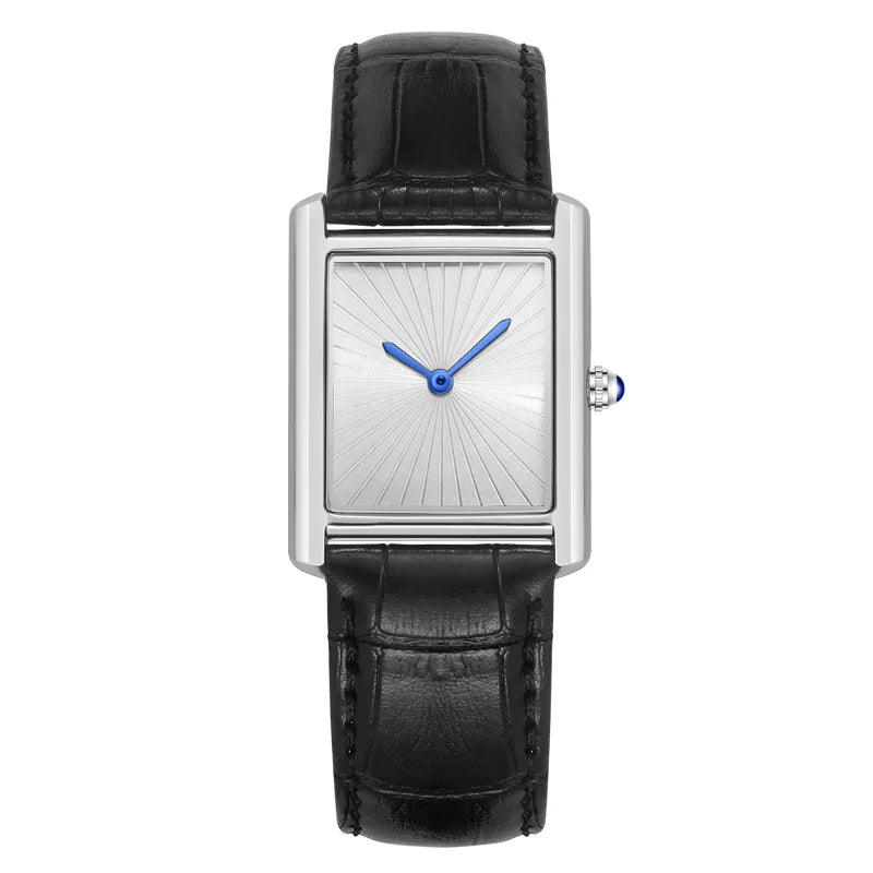 New Classic Square Watch for Men Women Simple Two-Hand Design Fashion Leather Strap Waterproof Quartz Wristwatches Drop Shipping