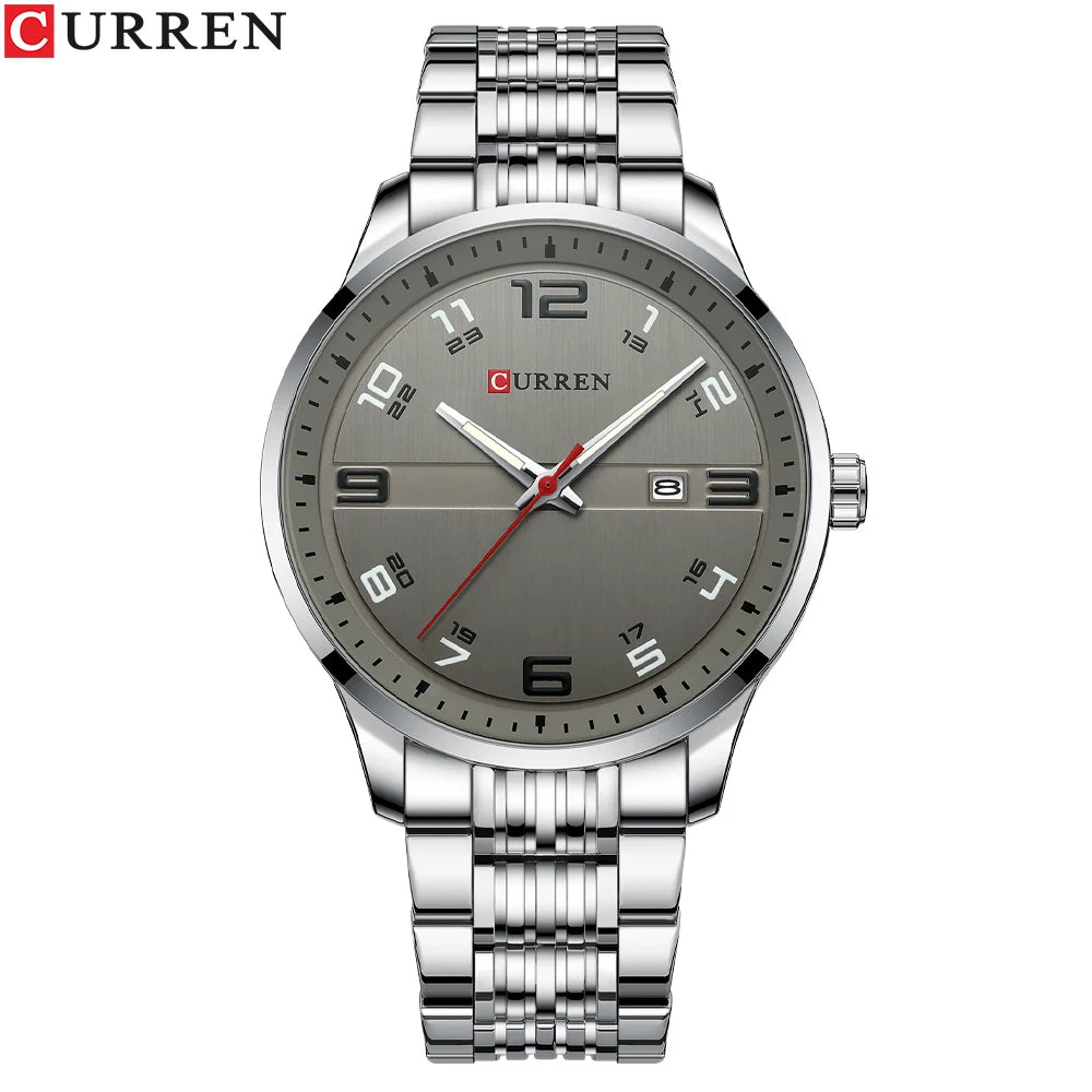 Men Fashion Casual Business Watches Men's Quartz Clock Male stainless steel Strap Wrist Watch Relogio