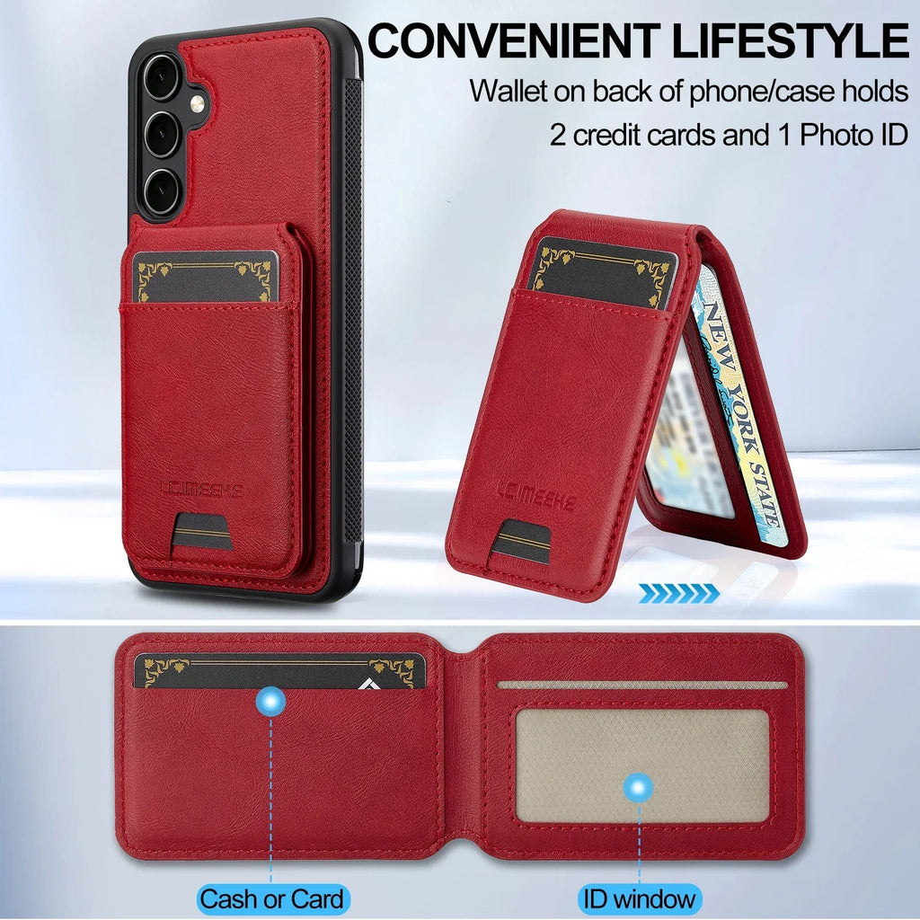 Detachable Leather Case For Samsung Galaxy S26 S25 Ultra S24 Plus S22 S21 FE A55 A35 A16 A36 A56 A15 A14 Card Wallet Phone Bag
