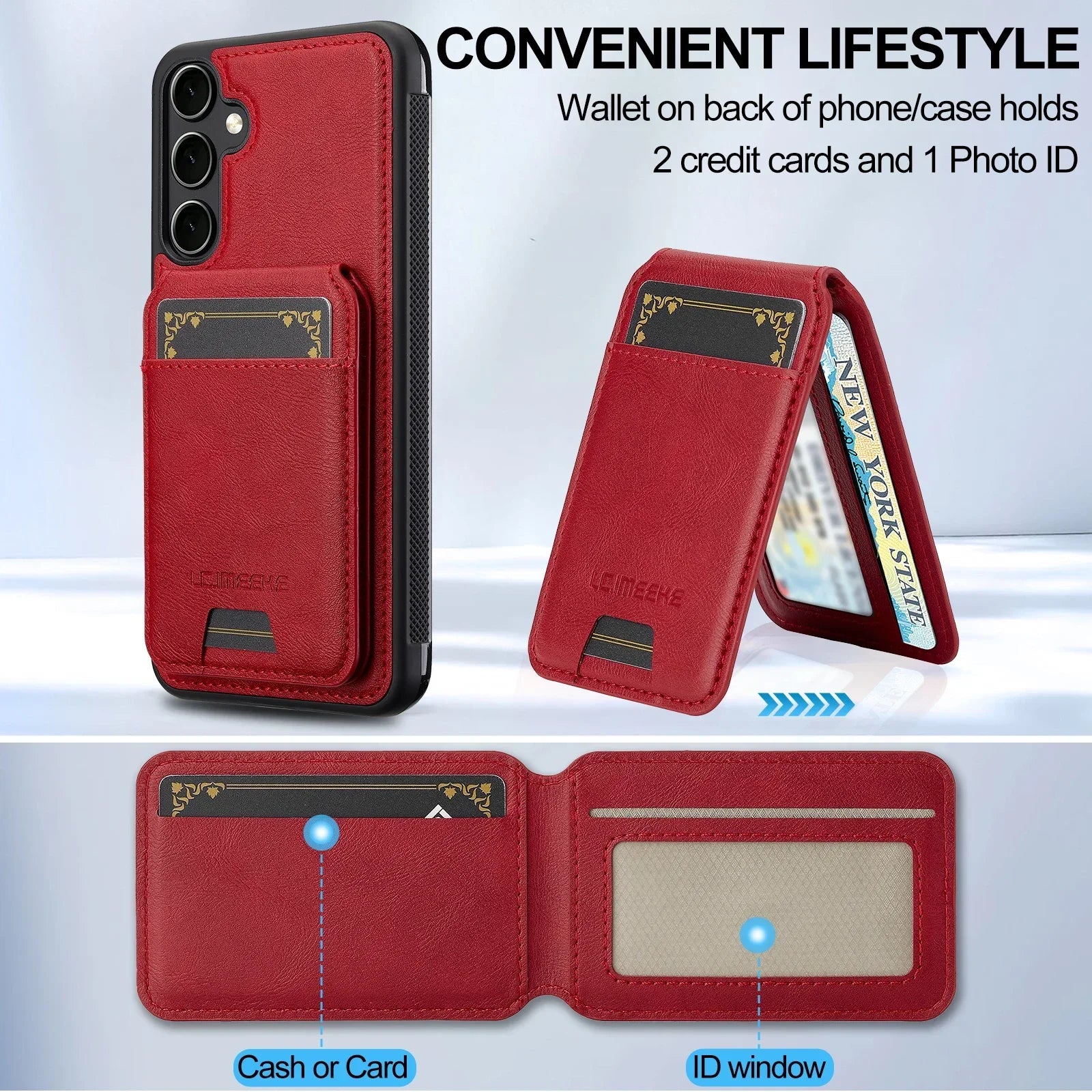 Detachable Leather Case For Samsung Galaxy S26 S25 Ultra S24 Plus S22 S21 FE A55 A35 A16 A36 A56 A15 A14 Card Wallet Phone Bag