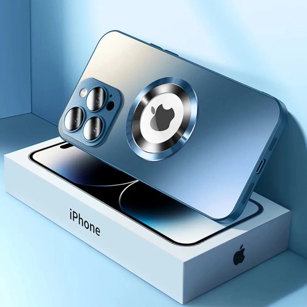Luxury Matte Magnetic For Magsafe Case For iPhone 16 15 Pro Max 14 13 12 11 Camera Protection Shockproof Wireless Charging Cover