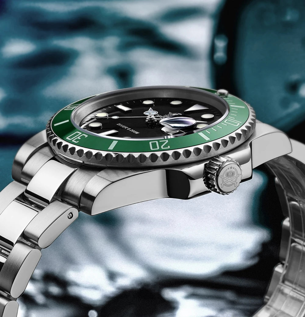 ADDIESDIVE 41mm Watch For Men 20Bar C3 Super Luminous reloj hombre Quartz watch relogio masculino Men Steel Waterproof Watches