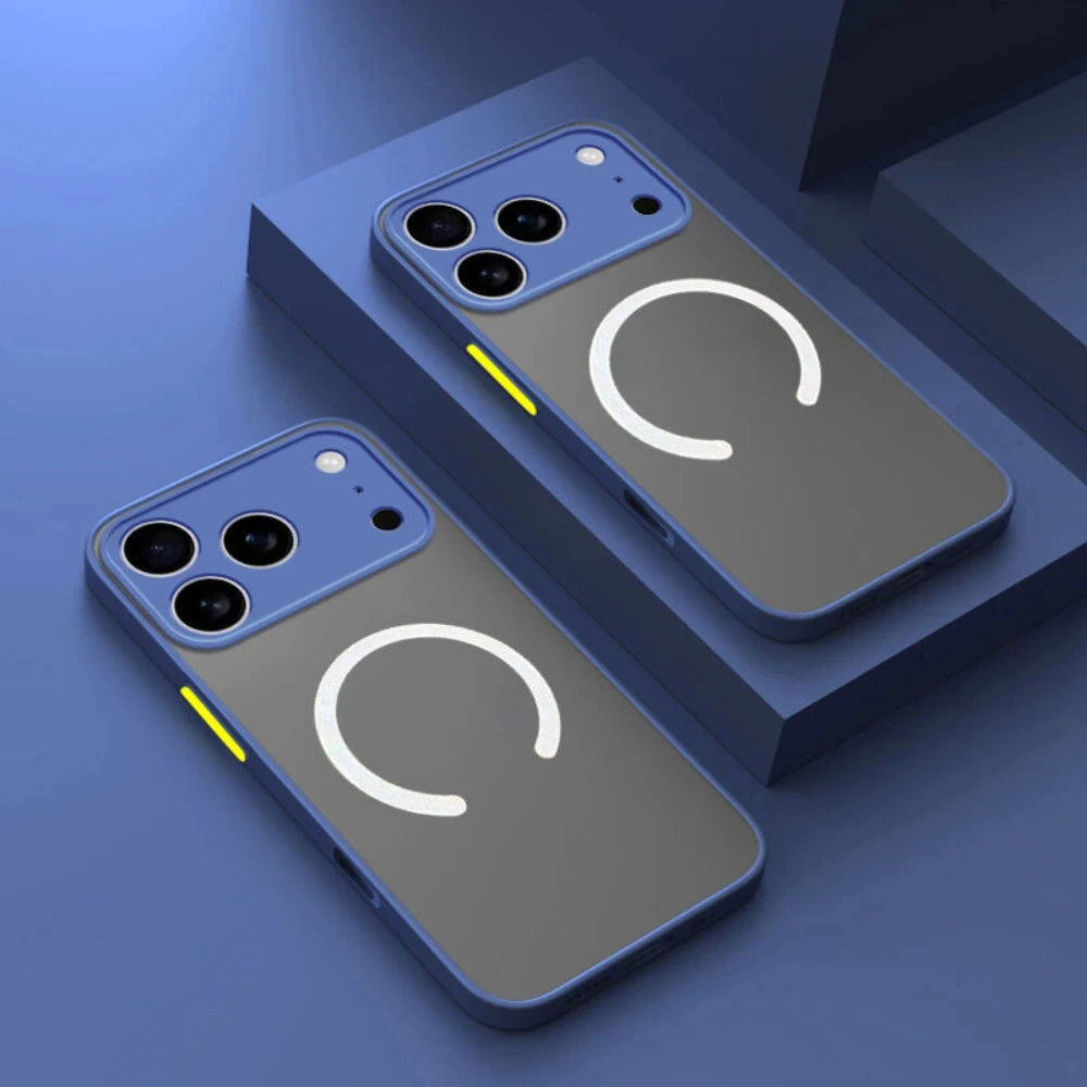 Matte Magnetic For Magsafe Wireless Charge Phone Cases For iPhone 17 16 15 14 13 11 12 Pro Max Plus XS Max XR X Air Armor Cover