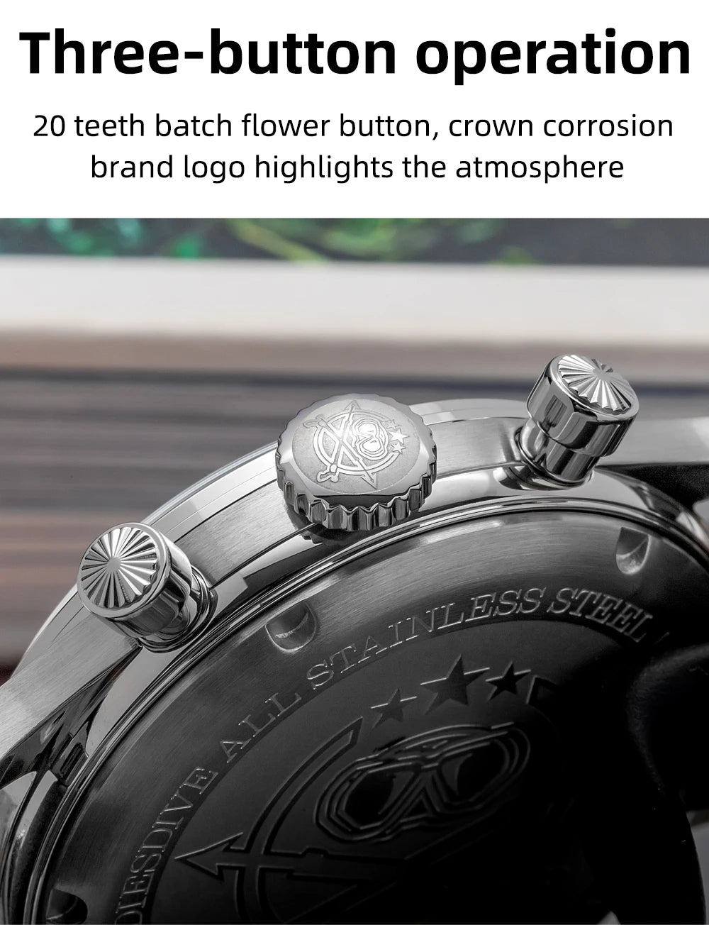 ADDIESDIVE AD2037 VK64 Multifunctional Chronograph Watch 10Bar Waterproof Mens Leather Watch Quartz Watches Reloj Hombre