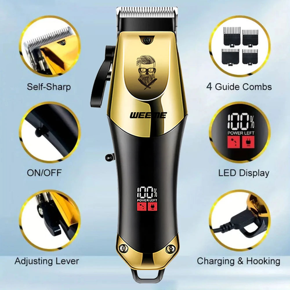 T9 Vintage Men's Electric Hair Clipper Beard Trimmer/Rechargeable Hair Cutting Machine With Nose Hair Trimmer Kit Boyfriend Gift. Barber us