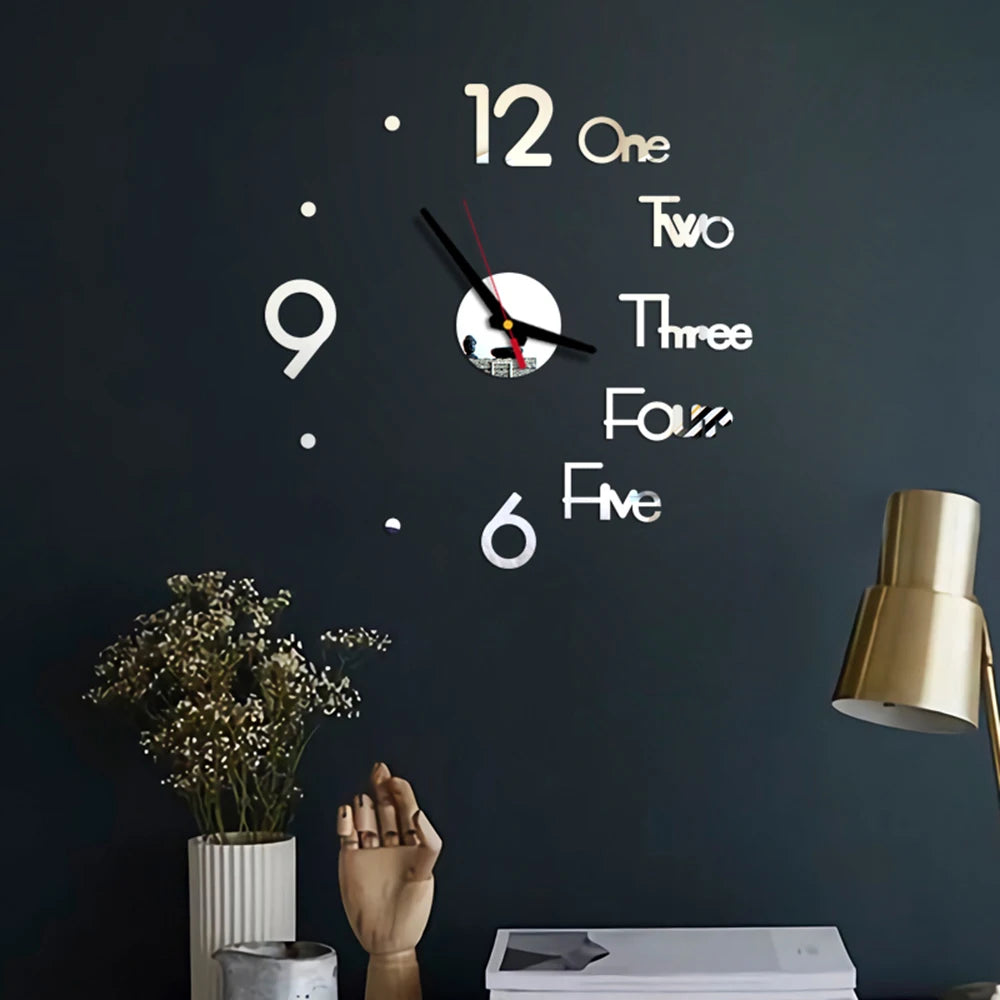 reloj de pared Luminous Wall Clock DIY Quartz Watch Clocks Acrylic Mirror Stickers Horloge Murale Wall Decor Home Decoration HOT
