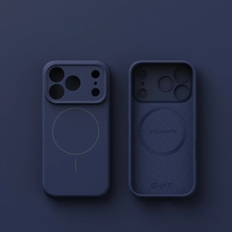 Luxury Liquid Silicone Case for iPhone 17 Air 16 16E 15 14 13 12 11 Pro Max Plus Soft For Magsafe Magnet Shockproof Matte Cover
