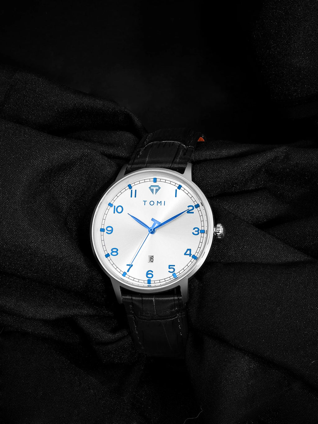 TOMI men's minimalist fashion watch circular dial calendar men's and women's casual quartz watch clock gift