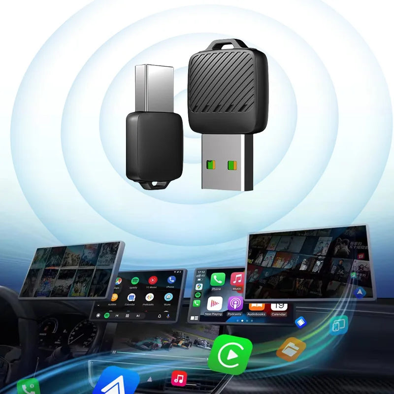Lenovo carg 2 in 1 Wireless Android Auto Adapter Wireless CarPlay Dongle Car Intelligent Systems AI Smart Box For Car Wired CarPlay