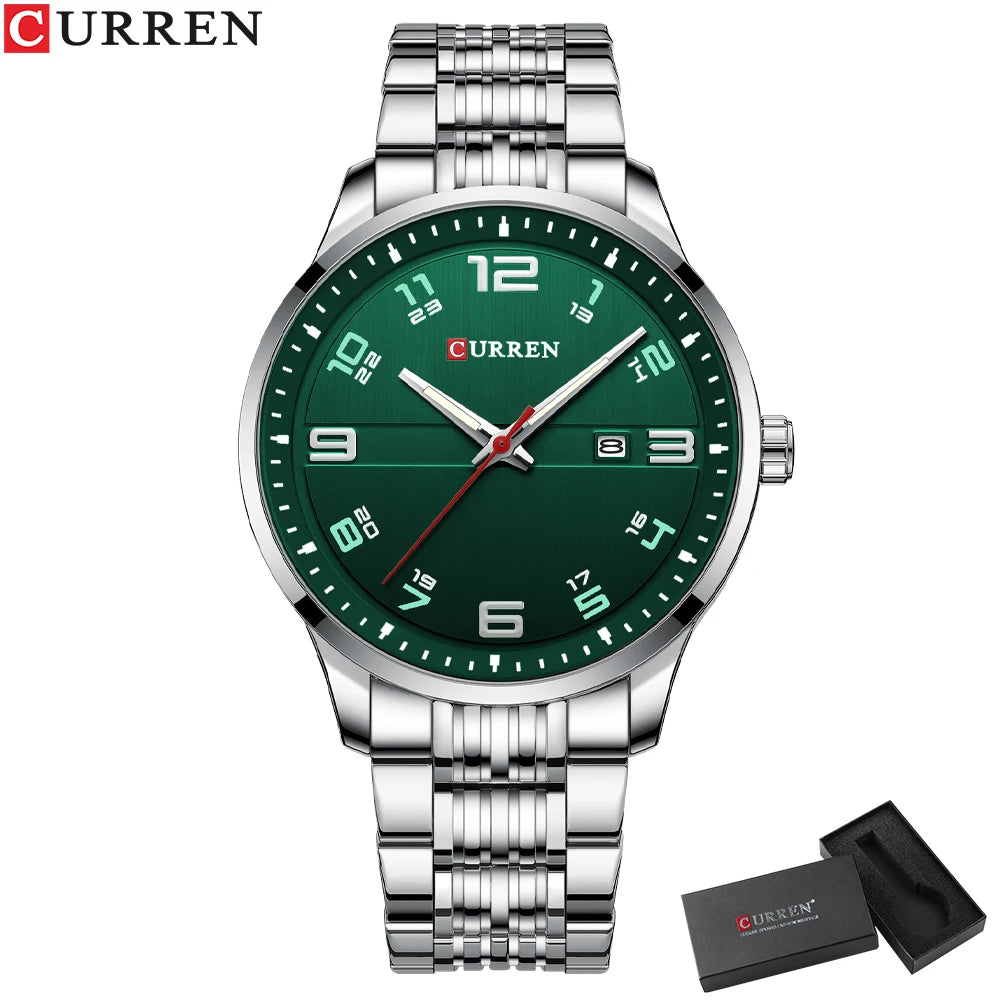 Men Fashion Casual Business Watches Men's Quartz Clock Male stainless steel Strap Wrist Watch Relogio