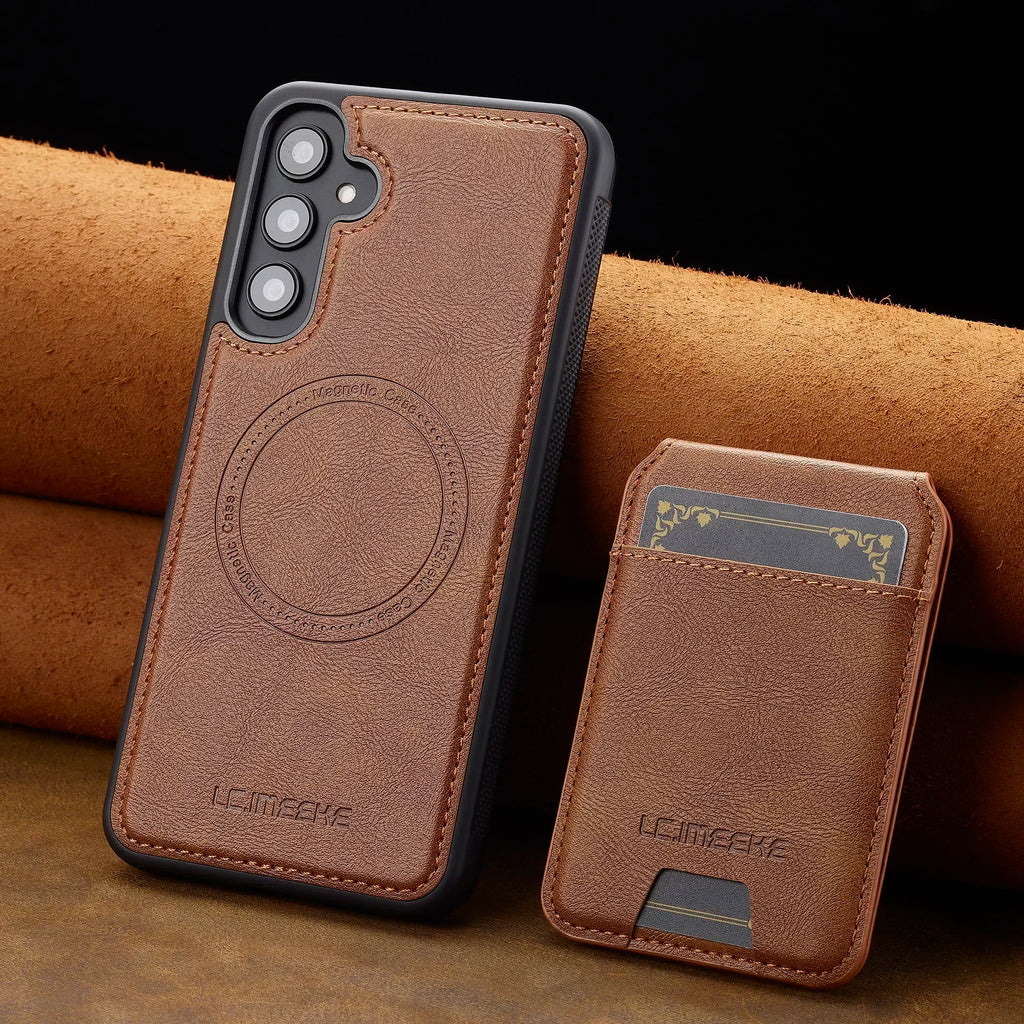 Detachable Leather Case For Samsung Galaxy S26 S25 Ultra S24 Plus S22 S21 FE A55 A35 A16 A36 A56 A15 A14 Card Wallet Phone Bag