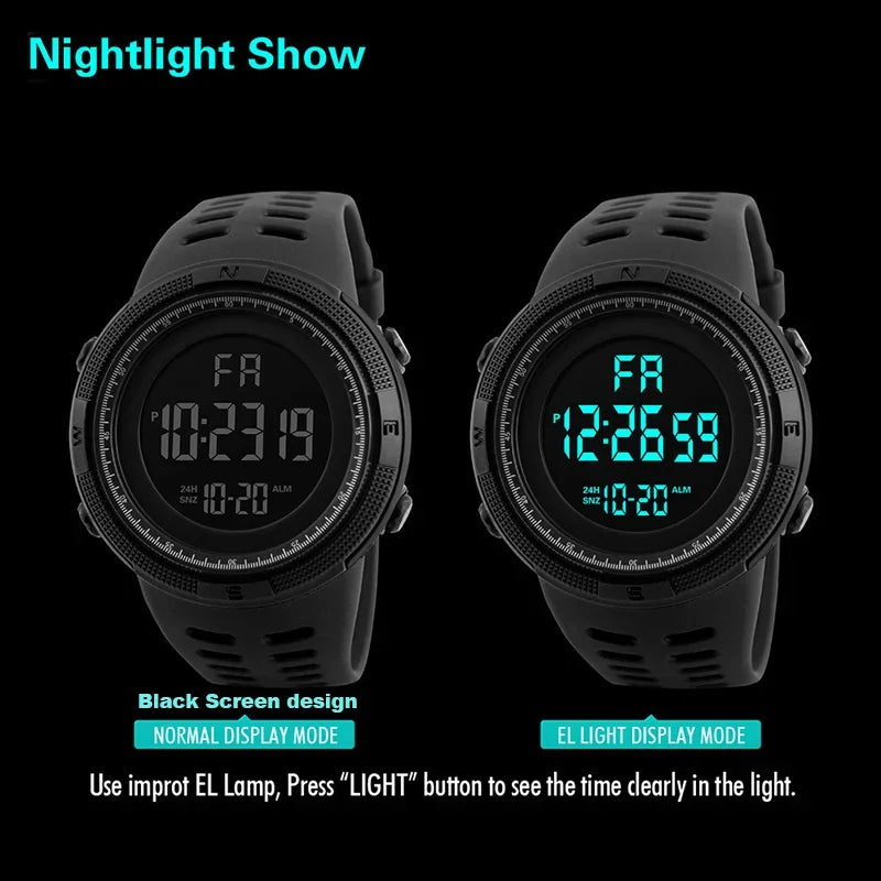 Men's Digital Watches Multifunction Military Men Sports Wristwatch Sweatproof Luminous  Man Student Electronic Watch