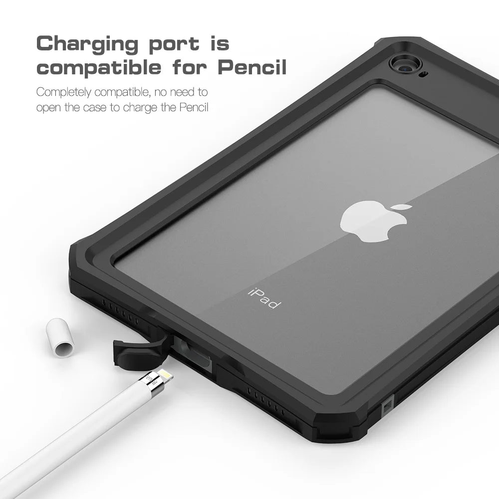 IP68 Waterproof Case Cover for Apple iPad Mini 4 5 6 7 with Screen Protector Pencil Holder Water Resistant Kickstand Case Mini 6
