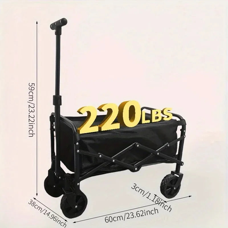Cart Folding us Foldable Wagon, 330/450LB Heavy Duty Foldable Utility Garden Wagon With Terrain Car storage car Wheels, Side Pockets, Portable C