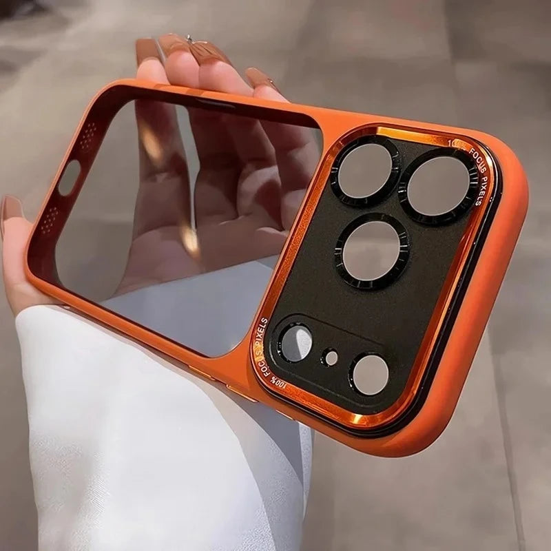 New Hard Acrylic Transparent Phone Case for iPhone 17 Air 14 15 16 Plus 12 13 17 Pro Max Lens Film Protection Shockproof Cover