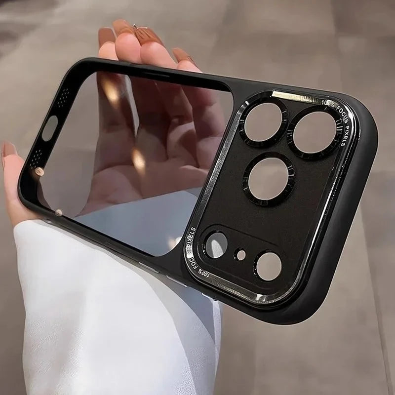 New Hard Acrylic Transparent Phone Case for iPhone 17 Air 14 15 16 Plus 12 13 17 Pro Max Lens Film Protection Shockproof Cover